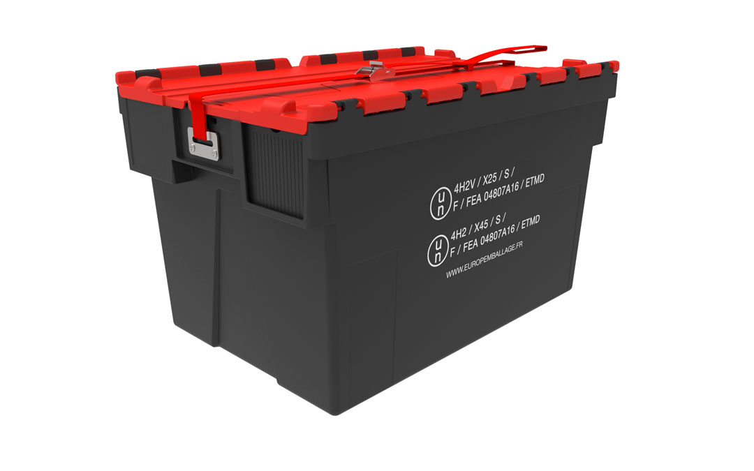Europemballage caisse plastique ONU C1193B 65 Litres Europemballage caisse plastique ONU C1193B 65 Litres