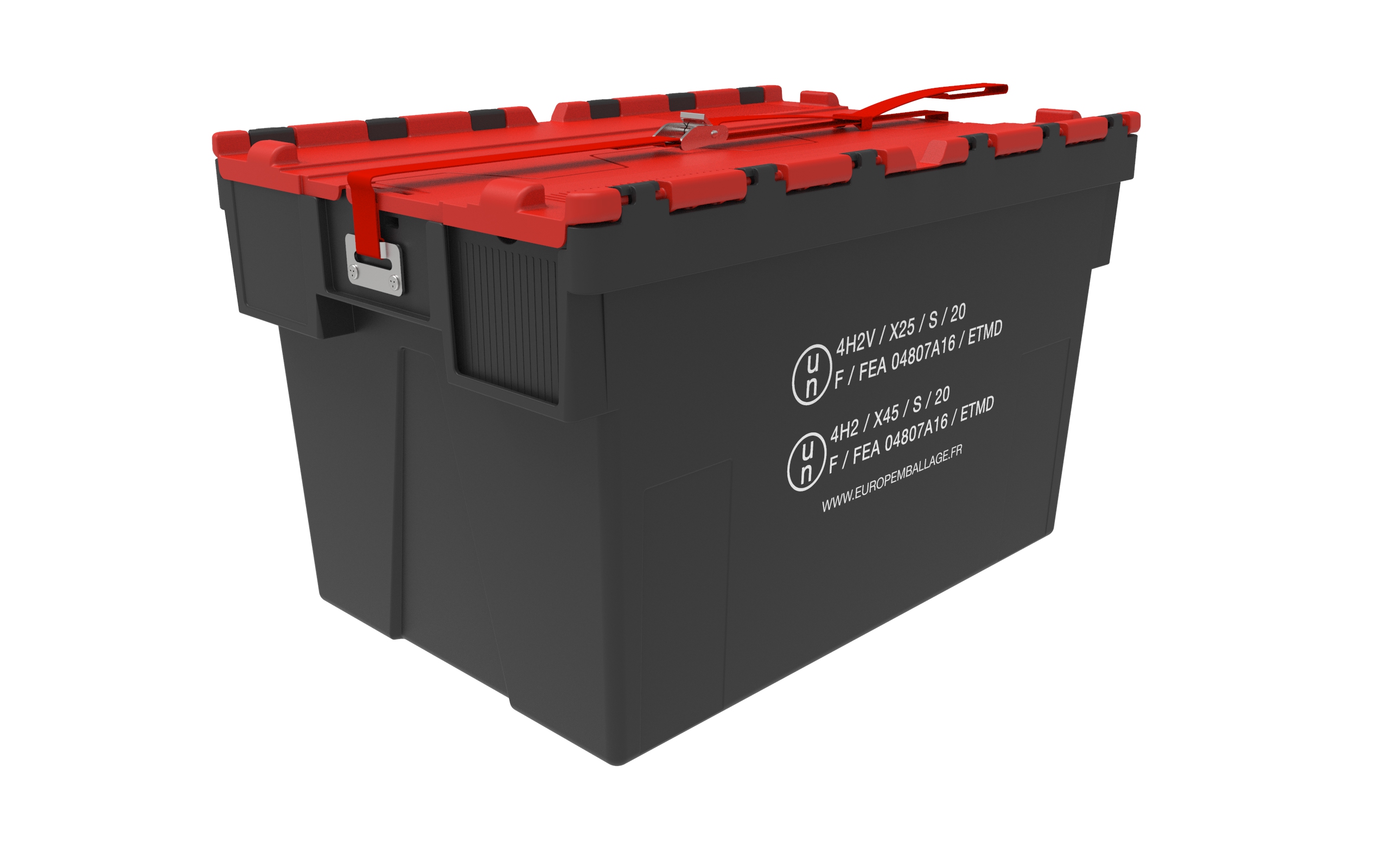 caisse plastique ONU Europemballage C1193B 65 Litres caisse plastique ONU Europemballage C1193B 65 Litres